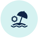 Beach And Mountain Views